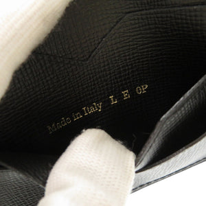 新品同様 ヴァレクストラ レザー ブラック 二つ折り札入れ 二つ折り財布 黒 0006【中古】Valextra メンズ