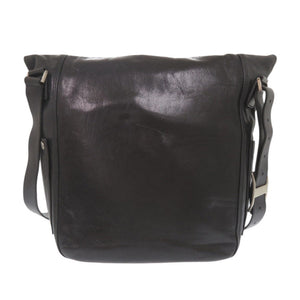 サルヴァトーレフェラガモ レザー ブラック ショルダーバッグ メッセンジャーバッグ 黒 0021【中古】Salvatore Ferragamo メンズ