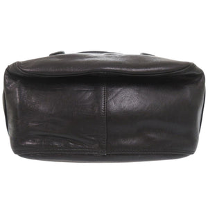 サルヴァトーレフェラガモ レザー ブラック ショルダーバッグ メッセンジャーバッグ 黒 0021【中古】Salvatore Ferragamo メンズ