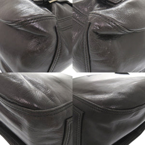 サルヴァトーレフェラガモ レザー ブラック ショルダーバッグ メッセンジャーバッグ 黒 0021【中古】Salvatore Ferragamo メンズ