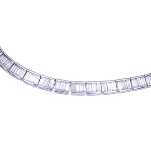 美品 バケットカット ダイヤ 10.050ct Pt900/K18WG ネックレス ダイヤモンド/Pt900 / K18WG シルバー 0024【中古】メンズ
