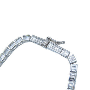 美品 バケットカット ダイヤ 10.050ct Pt900/K18WG ネックレス ダイヤモンド/Pt900 / K18WG シルバー 0024【中古】メンズ