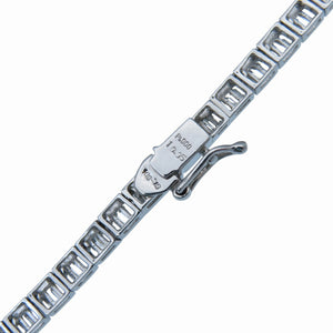 美品 バケットカット ダイヤ 10.050ct Pt900/K18WG ネックレス ダイヤモンド/Pt900 / K18WG シルバー 0024【中古】メンズ