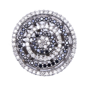 スイング K18WG ダイヤ/ブラックダイヤ リング 11号 6.8g 指輪 ホワイトゴールド/ダイヤモンド 11号 ジュエリー 0026【中古】