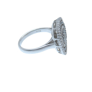 スイング K18WG ダイヤ/ブラックダイヤ リング 11号 6.8g 指輪 ホワイトゴールド/ダイヤモンド 11号 ジュエリー 0026【中古】