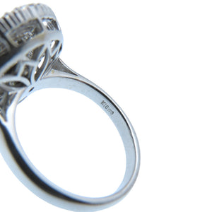 スイング K18WG ダイヤ/ブラックダイヤ リング 11号 6.8g 指輪 ホワイトゴールド/ダイヤモンド 11号 ジュエリー 0026【中古】