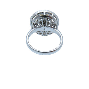 スイング K18WG ダイヤ/ブラックダイヤ リング 11号 6.8g 指輪 ホワイトゴールド/ダイヤモンド 11号 ジュエリー 0026【中古】