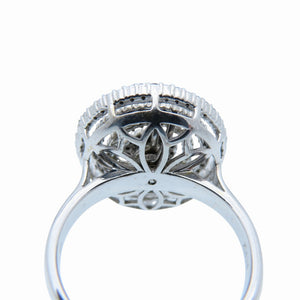 スイング K18WG ダイヤ/ブラックダイヤ リング 11号 6.8g 指輪 ホワイトゴールド/ダイヤモンド 11号 ジュエリー 0026【中古】