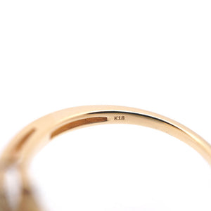 新品同様 グロッシュラー ガーネット ダイヤ K18YG リング イエローゴールド ダイヤモンド 指輪 17号 ジュエリー 0029【中古】アクセサリー レディース