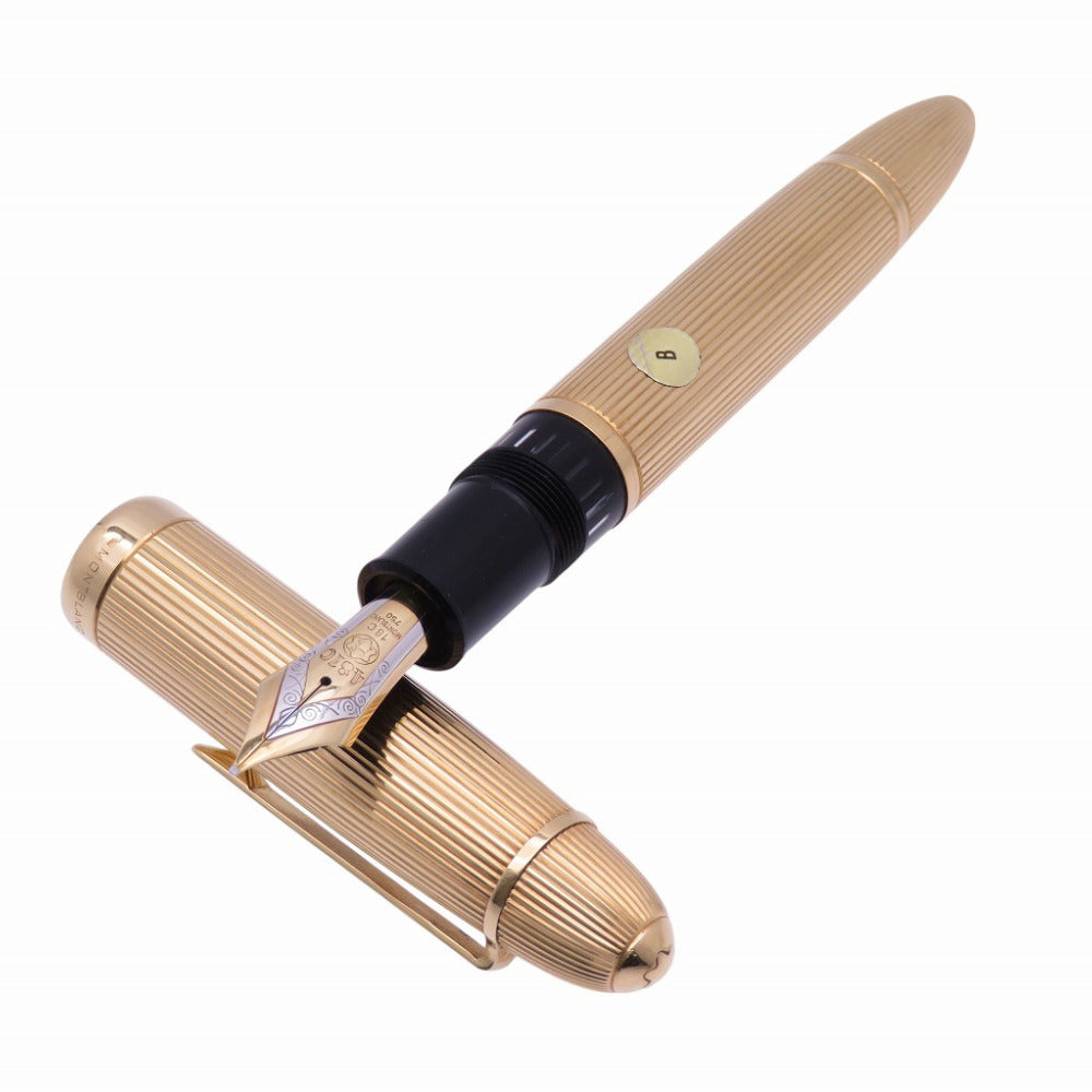 美品 モンブラン 18K 金無垢 万年筆 K18イエローゴールド 52.3g 0033【中古】MONTBLANC