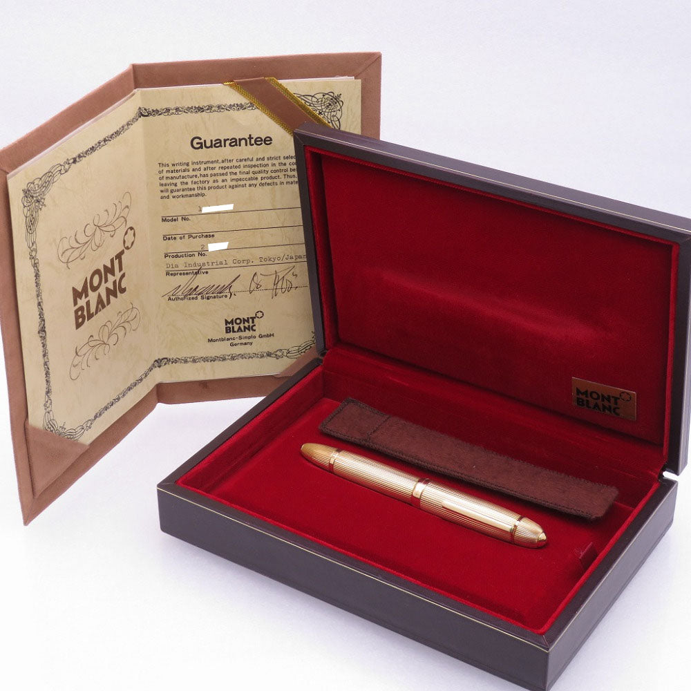 美品 モンブラン 18K 金無垢 万年筆 K18イエローゴールド 52.3g 0033【中古】MONTBLANC