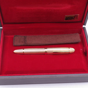 美品 モンブラン 18K 金無垢 万年筆 K18イエローゴールド 52.3g 0033【中古】MONTBLANC