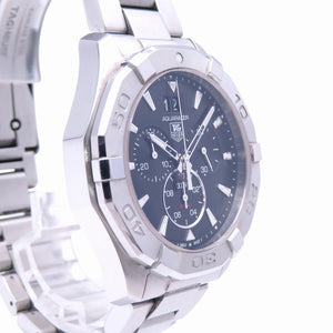 美品 タグホイヤー アクアレーサー CAY1110-0 クオーツ 腕時計 SS ブラック 黒文字盤 0035【中古】TAG HEUER メンズ