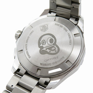 美品 タグホイヤー アクアレーサー CAY1110-0 クオーツ 腕時計 SS ブラック 黒文字盤 0035【中古】TAG HEUER メンズ