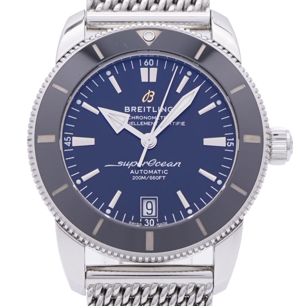 美品 ブライトリング スーパーオーシャン ヘリテージ AB2010 自動巻き 腕時計 SS ブラック 黒文字盤 0037【中古】BREITLING メンズ