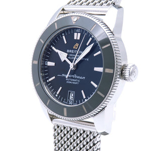 美品 ブライトリング スーパーオーシャン ヘリテージ AB2010 自動巻き 腕時計 SS ブラック 黒文字盤 0037【中古】BREITLING メンズ