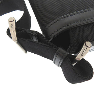 新品同様 グッチ ウェビングライン ショルダーバッグ 斜め掛け 630921 キャンバス レザー ブラック 0058【中古】GUCCI