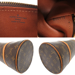 美品 ルイ ヴィトン パピヨン30 ポーチ付 ヌメ革 モノグラム M51385 ブラウン ハンドバッグ LV 0073【中古】LOUIS VUITTON