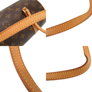 美品 ルイ ヴィトン パピヨン30 ポーチ付 ヌメ革 モノグラム M51385 ブラウン ハンドバッグ LV 0073【中古】LOUIS VUITTON