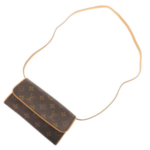 美品 ルイ ヴィトン ポシェットツインPM モノグラム M51854 ショルダーバッグ LV 0088【中古】LOUIS VUITTON