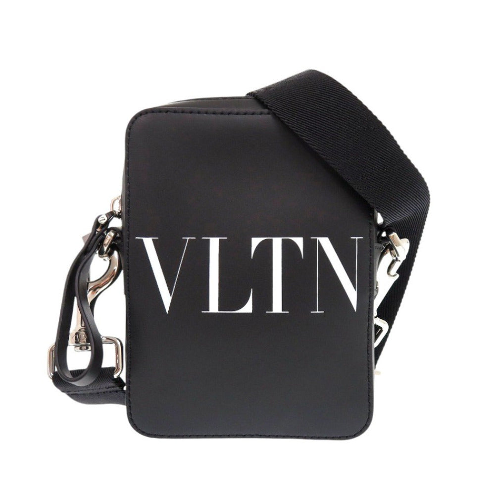 新品同様 ヴァレンティノ・ガラヴァーニ VLTNロゴ 1Y2B0943WJW レザー ブラック ショルダーバッグ 黒 0113【中古】Valentino Garavani