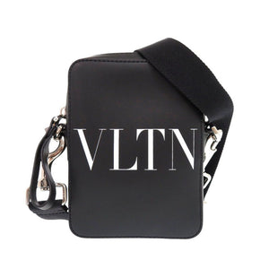 新品同様 ヴァレンティノ・ガラヴァーニ VLTNロゴ 1Y2B0943WJW レザー ブラック ショルダーバッグ 黒 0113【中古】Valentino Garavani