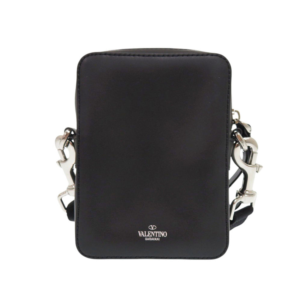 新品同様 ヴァレンティノ・ガラヴァーニ VLTNロゴ 1Y2B0943WJW レザー ブラック ショルダーバッグ 黒 0113【中古】Valentino Garavani