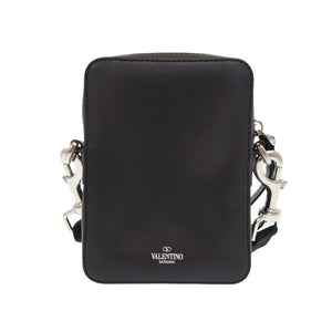 新品同様 ヴァレンティノ・ガラヴァーニ VLTNロゴ 1Y2B0943WJW レザー ブラック ショルダーバッグ 黒 0113【中古】Valentino Garavani