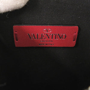 新品同様 ヴァレンティノ・ガラヴァーニ VLTNロゴ 1Y2B0943WJW レザー ブラック ショルダーバッグ 黒 0113【中古】Valentino Garavani