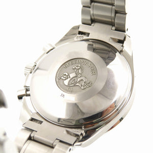 美品 オメガ スピードマスター デイデイト トリプルカレンダー 3523.80 自動巻き 腕時計 SS ブルー 青文字盤 0126【中古】OMEGA メンズ