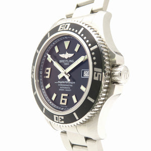 美品 ブライトリング スーパーオーシャン44 A17391 自動巻き 腕時計 SS ブラック 黒文字盤 0129【中古】BREITLING メンズ