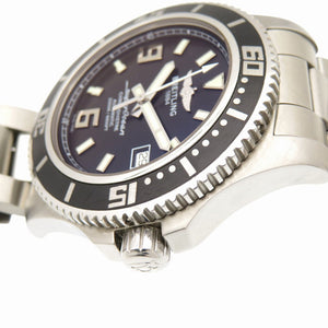 美品 ブライトリング スーパーオーシャン44 A17391 自動巻き 腕時計 SS ブラック 黒文字盤 0129【中古】BREITLING メンズ