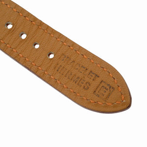 美品 エルメス Hウォッチ HH1.210 クオーツ 腕時計 SS/レザー オレンジ □E刻印 0130【中古】HERMES メンズ