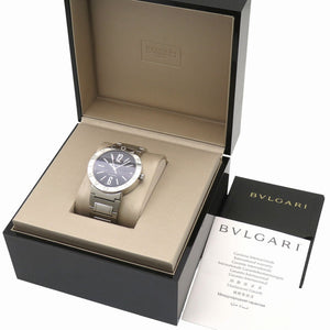 新品同様 ブルガリ BB42SSAUTO ブルガリブルガリ 自動巻き 腕時計 SS ブラック 黒文字盤 0131【中古】BVLGARI メンズ