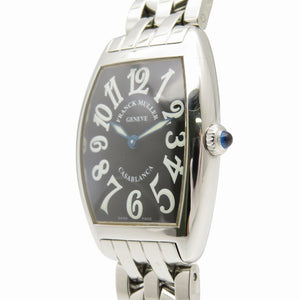 美品 フランクミュラー カサブランカ 1752QZ クオーツ 腕時計 ステンレススチール ブラック 黒文字盤 0133【中古】FRANCK MULLER レディース