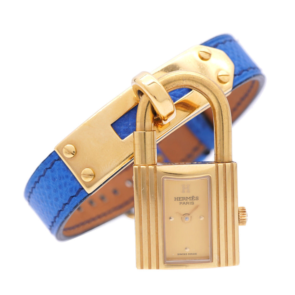 美品 エルメス ケリーウォッチ ヴィンテージ クオーツ 腕時計 SS/クシュベル ゴールド 〇X刻印 0136【中古】HERMES レディース