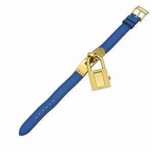 美品 エルメス ケリーウォッチ ヴィンテージ クオーツ 腕時計 SS/クシュベル ゴールド 〇X刻印 0136【中古】HERMES レディース