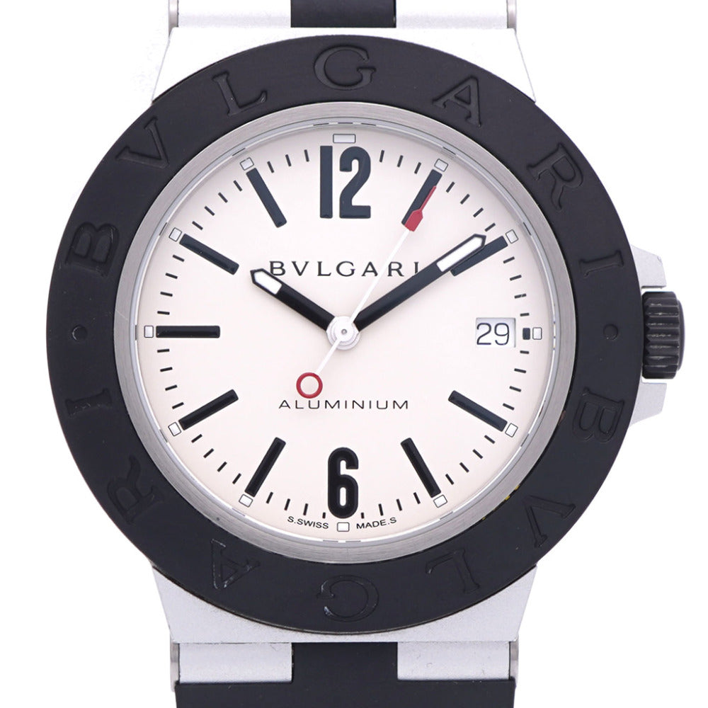 美品 ブルガリ
 自動巻き アルミニウム BB40AT 腕時計
 アルミ/ラバー ベージュ 0137
【中古】BVLGARI メンズ