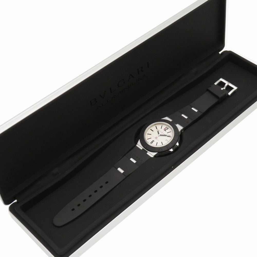 美品 ブルガリ
 自動巻き アルミニウム BB40AT 腕時計
 アルミ/ラバー ベージュ 0137
【中古】BVLGARI メンズ