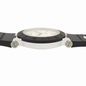 美品 ブルガリ
 自動巻き アルミニウム BB40AT 腕時計
 アルミ/ラバー ベージュ 0137
【中古】BVLGARI メンズ