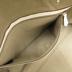 美品 フェンディ レザー ムートン ホワイト 2WAY ショルダー ボストンバッグ 0149【中古】FENDI