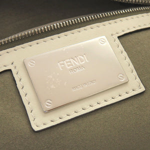 美品 フェンディ レザー ムートン ホワイト 2WAY ショルダー ボストンバッグ 0149【中古】FENDI