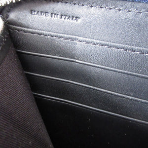 未使用 バーバリー 8006002 レザー ネイビー 紺 ラウンドファスナー長財布 財布 0150【中古】BURBERRY