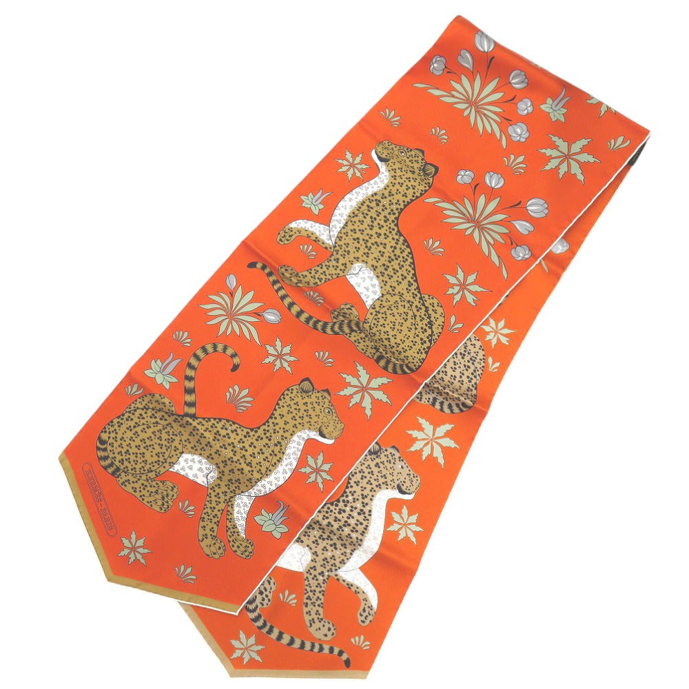新品同様 エルメス レオパード LES LEOPARDS マキシツイリー スカーフ シルク マルチカラー 0151【中古】HERMES