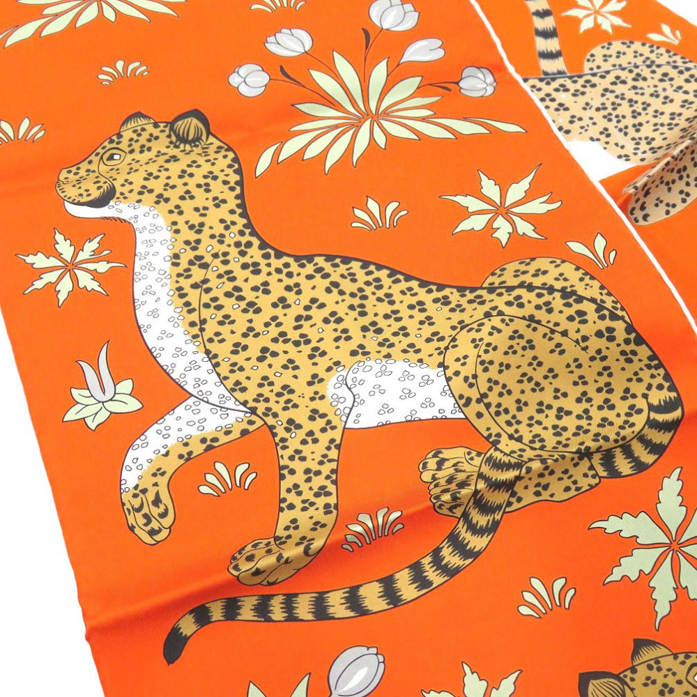 新品同様 エルメス レオパード LES LEOPARDS マキシツイリー スカーフ シルク マルチカラー 0151【中古】HERMES