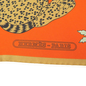 新品同様 エルメス レオパード LES LEOPARDS マキシツイリー スカーフ シルク マルチカラー 0151【中古】HERMES