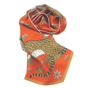 新品同様 エルメス レオパード LES LEOPARDS マキシツイリー スカーフ シルク マルチカラー 0151【中古】HERMES