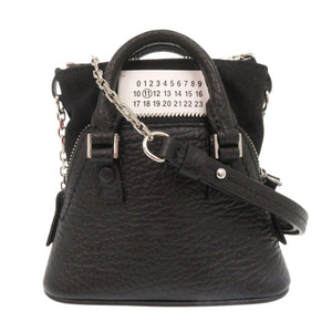 新品同様 メゾン マルジェラ 5AC クラシックベビー SB3WG0025 レザー ブラック チェーンショルダーバッグ 0208【中古】Maison Margiela