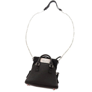 新品同様 メゾン マルジェラ 5AC クラシックベビー SB3WG0025 レザー ブラック チェーンショルダーバッグ 0208【中古】Maison Margiela