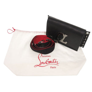 新品同様 クリスチャンルブタン CL Wall strap レザー ブラック ショルダーバッグ 黒 0210【中古】Christian Louboutin